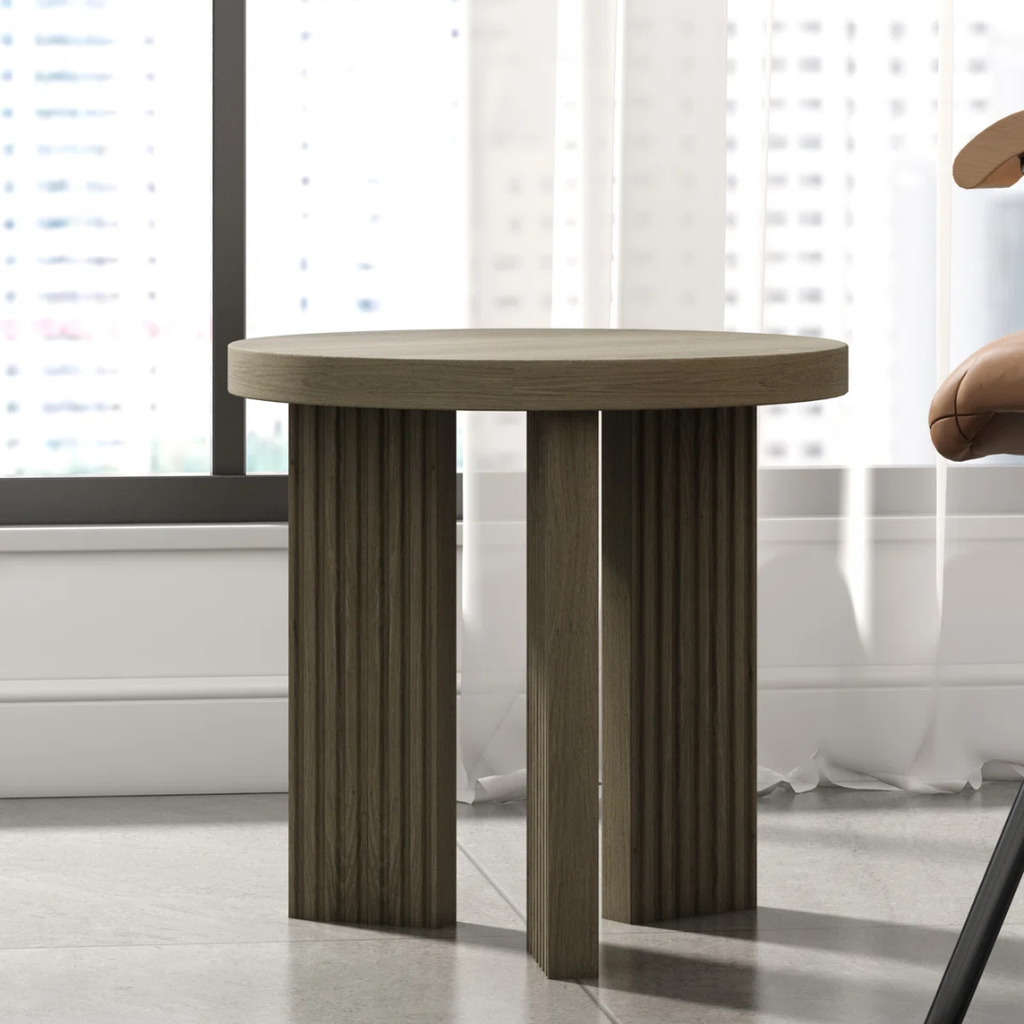Redelia™ | Mesa Auxiliar Redonda – Estilo Moderno de Mediados de Siglo
