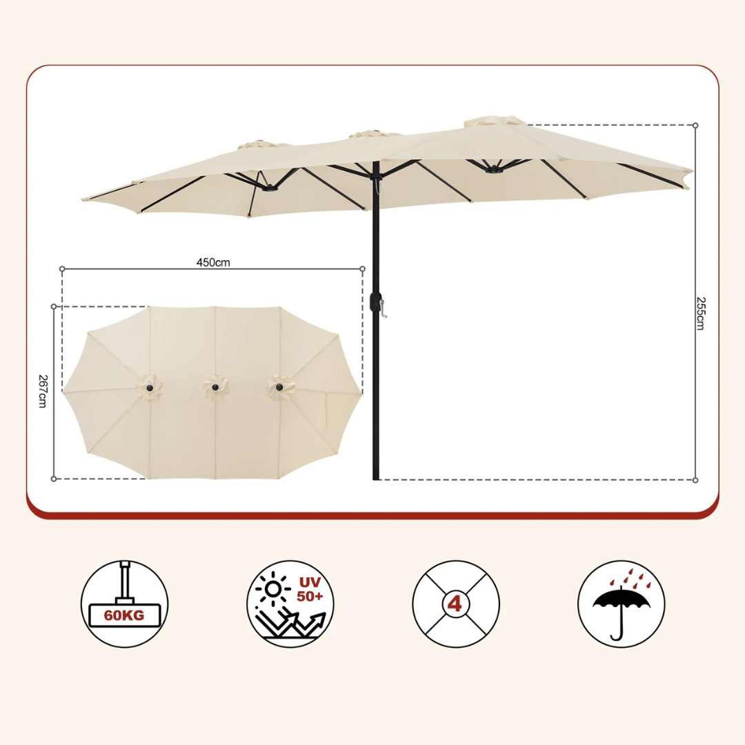 Solbrisa™ | Sombrilla de Jardín – Protección Solar UPF 50+