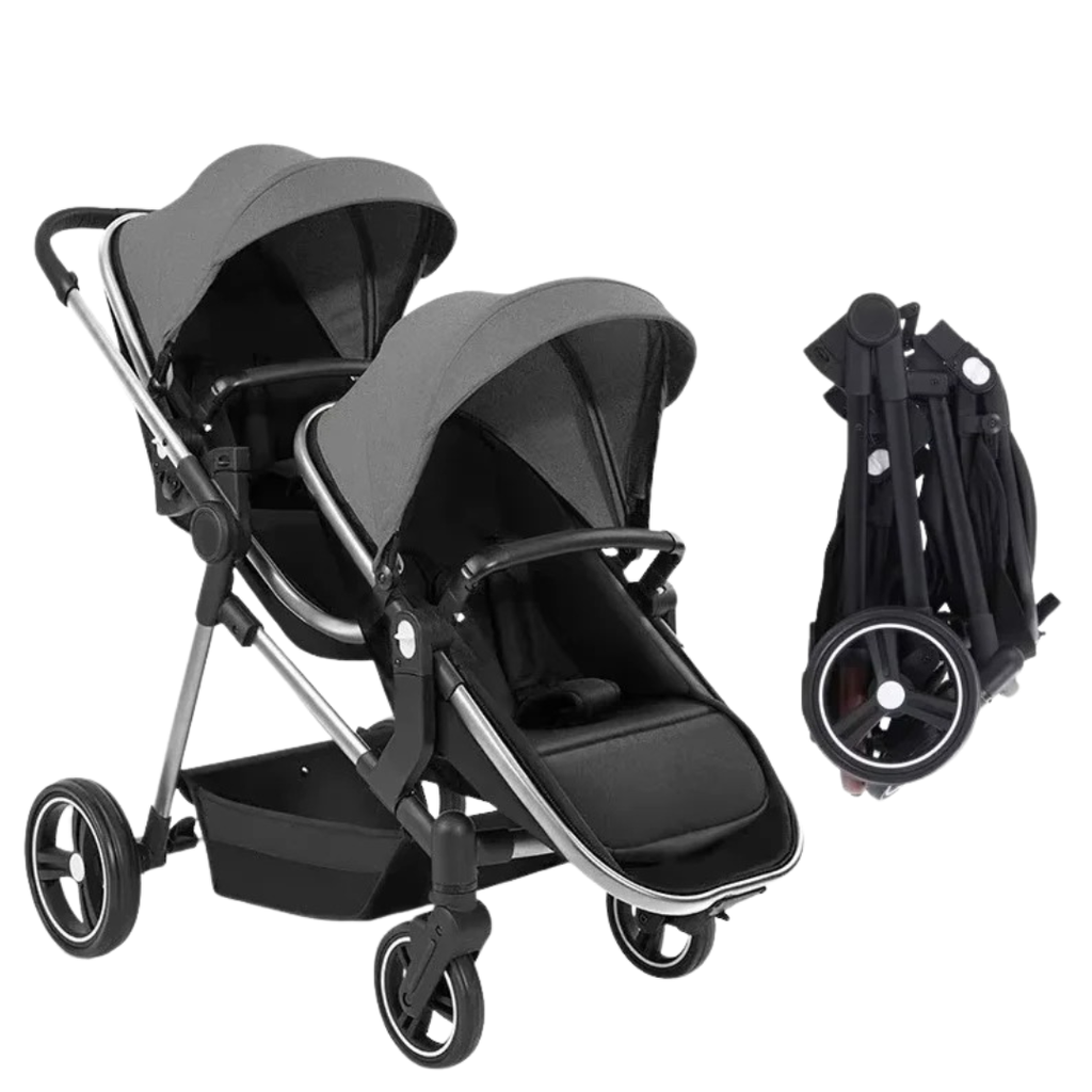 ™Clavi | עגלת תאומים מתקפלת – רב-תכליתית, קלה ומשתנה