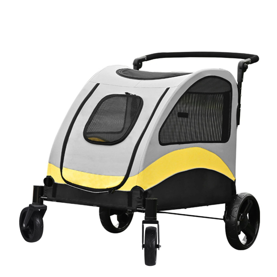 ™Velik | עגלת כלבים ניידת עם 4 גלגלים – מתקפלת לכלבים וחתולים גדולים
