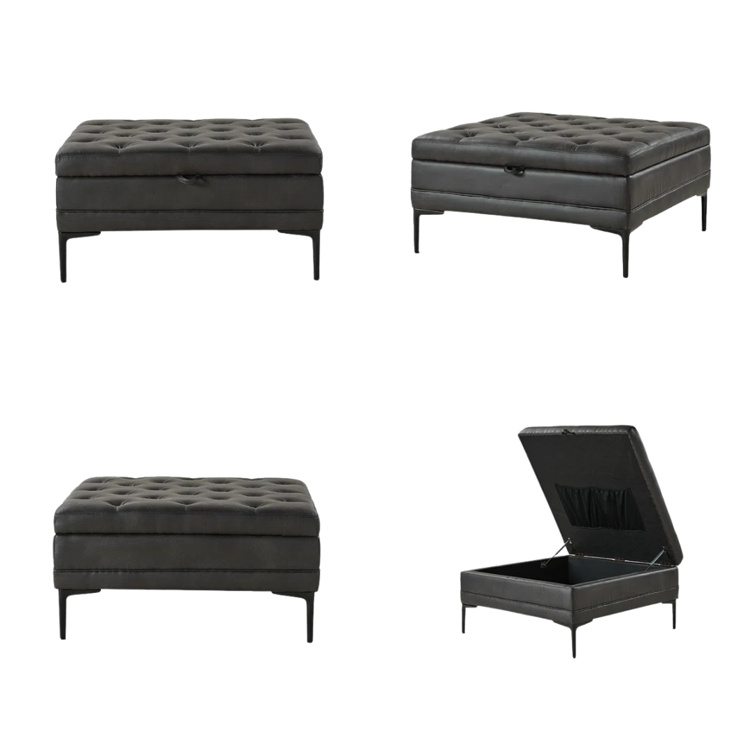 Sofela™ | Otomana con Almacenamiento – Asiento Tapizado Suave