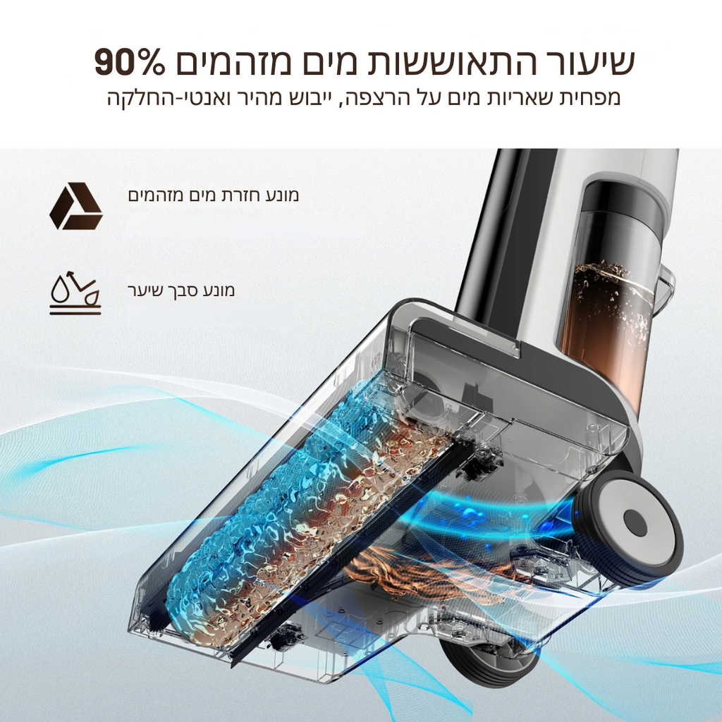 ™Veylox | שואב אבק אלחוטי 2 ב-1 – שואב רטוב ויבש עם אוטומטי