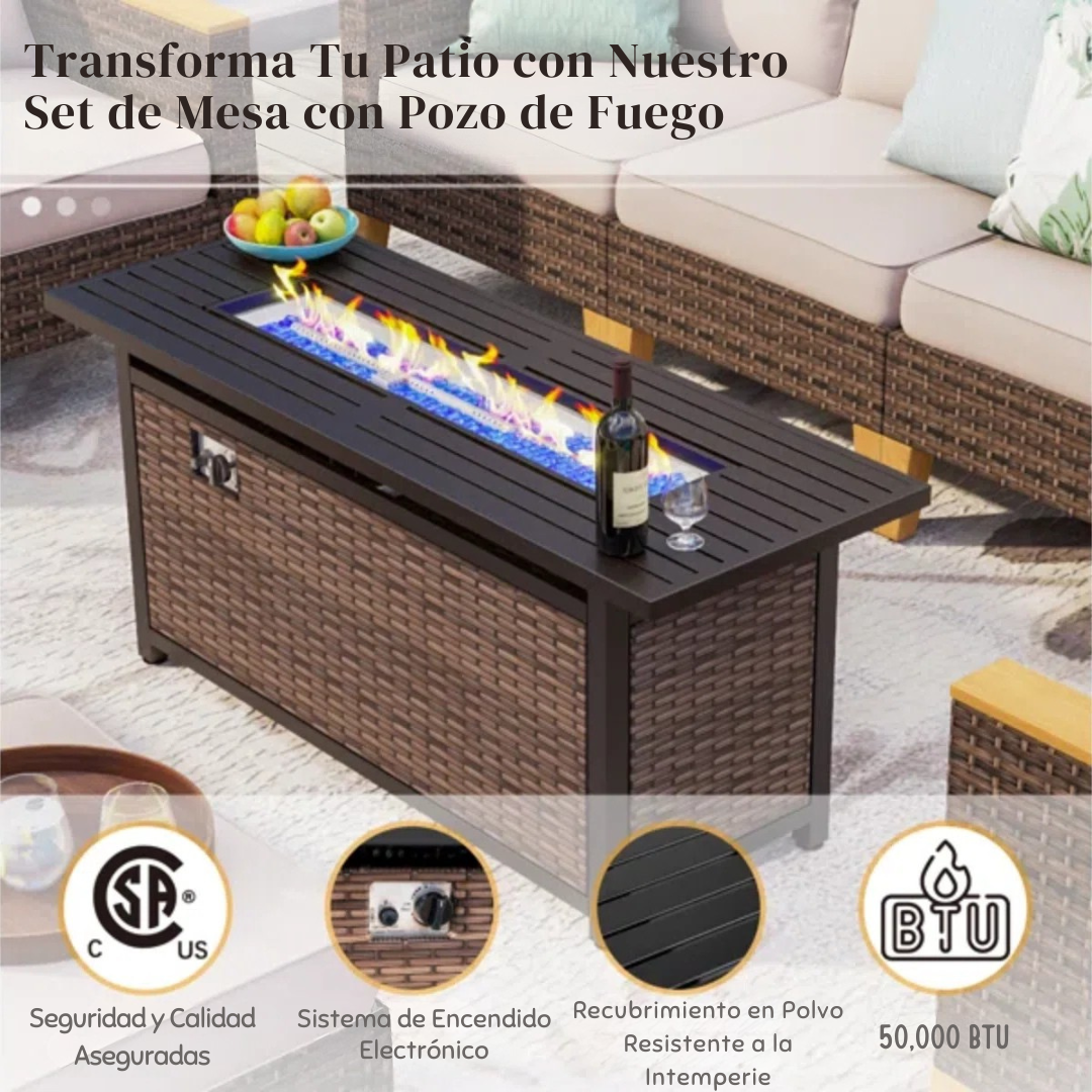 Ardora™ | Mesa de Fuego Ratán