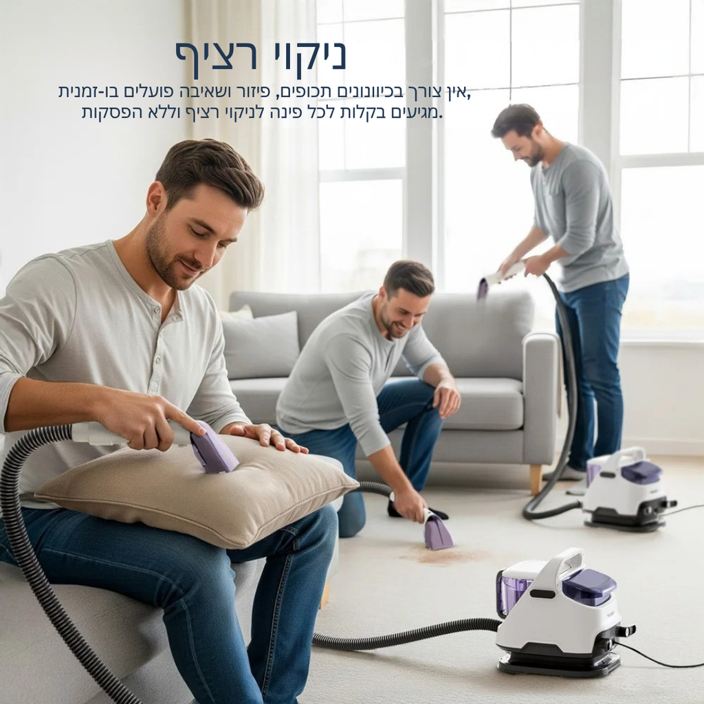 ™Maxi | מכונת ניקוי שטיחים וריפודים ניידת – ניקוי עמוק