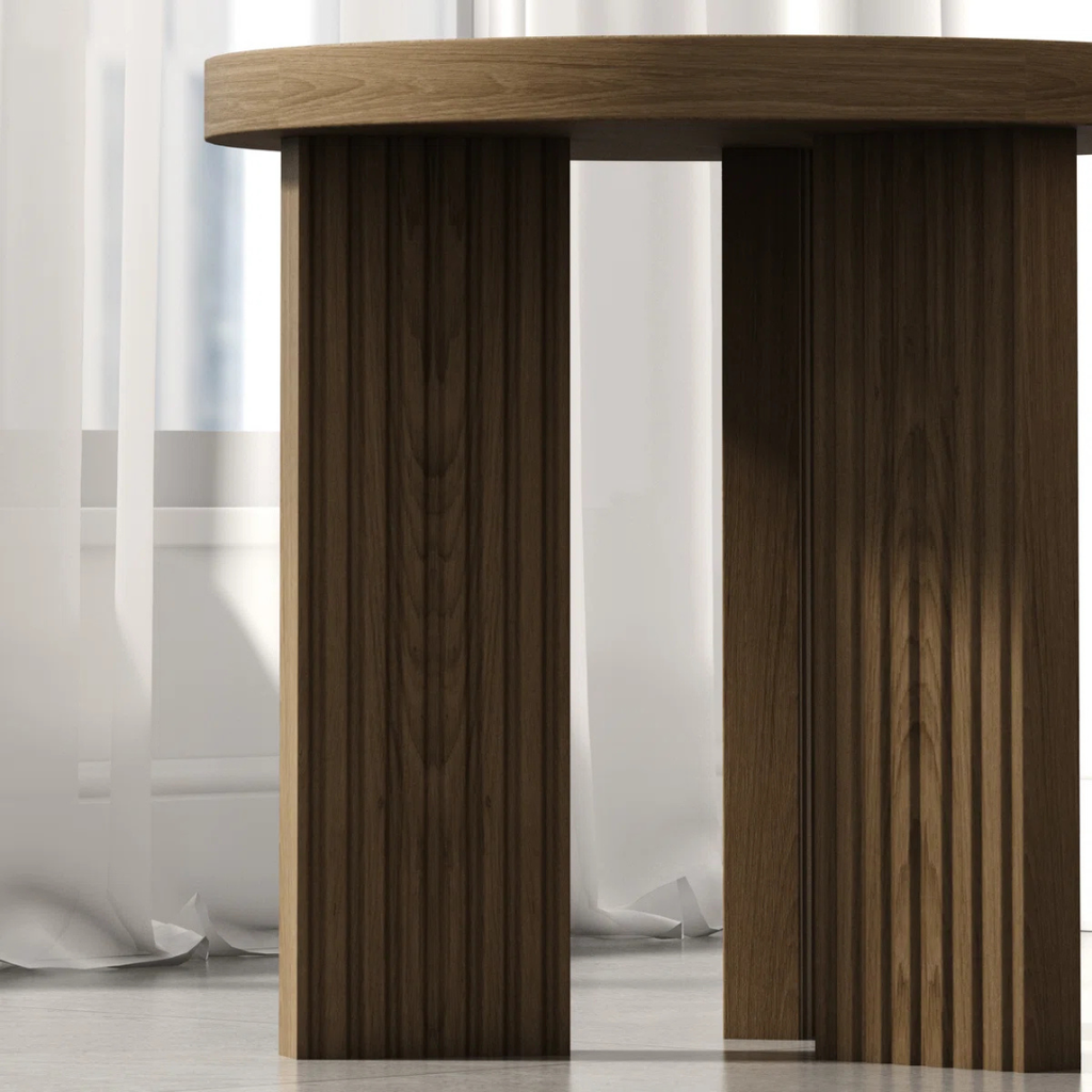 Redelia™ | Mesa Auxiliar Redonda – Estilo Moderno de Mediados de Siglo