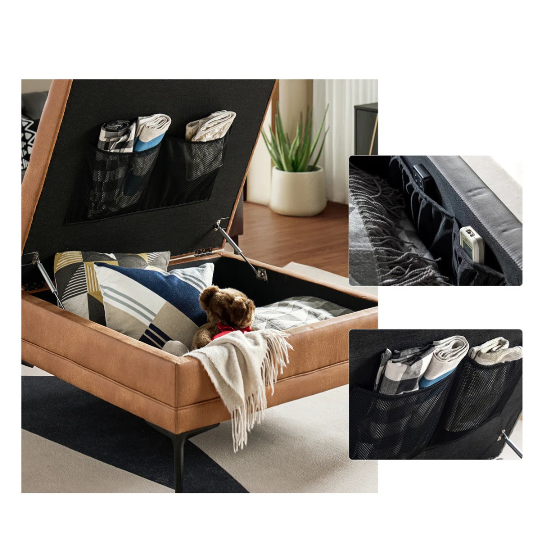 Sofela™ | Otomana con Almacenamiento – Asiento Tapizado Suave