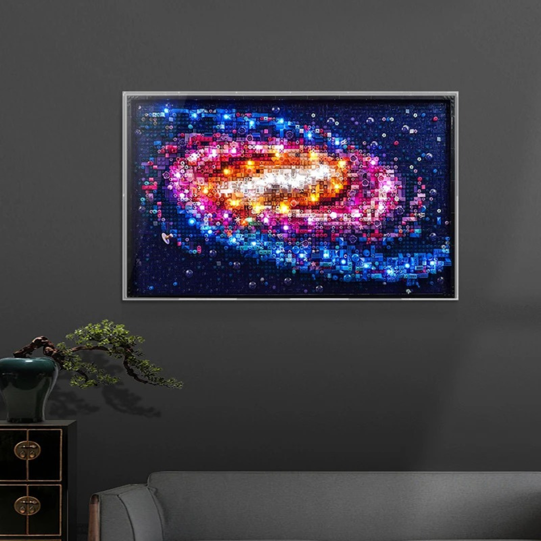 ™Galaxa | מסגרת תמונה אמנות פיקסל – עיצוב , ארון תקרה