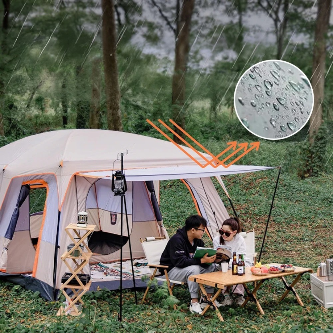Campovia™ | Tienda Familiar Grande – 2 Habitaciones, Doble Capa Impermeable