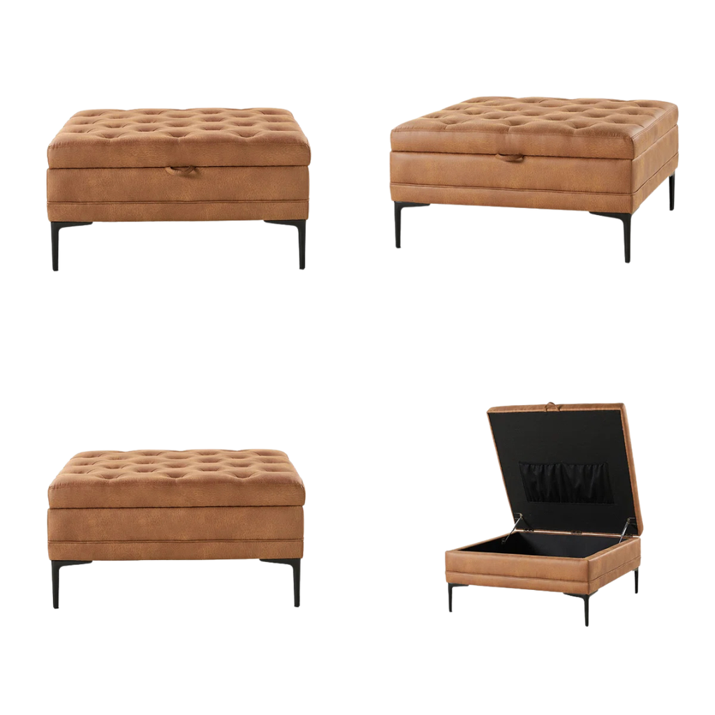 Sofela™ | Otomana con Almacenamiento – Asiento Tapizado Suave