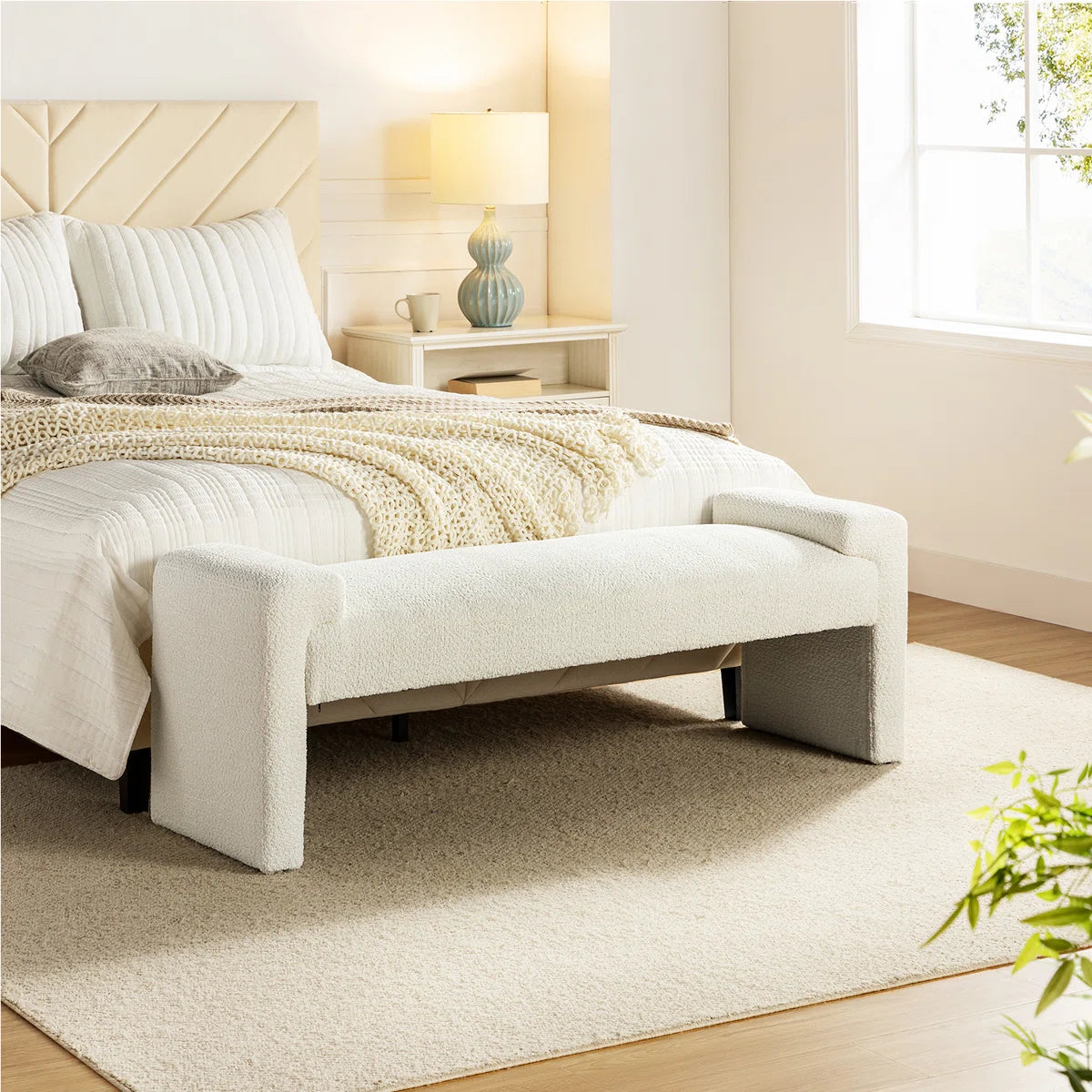 Elvoro™ | Banco decorativo moderno tapizado