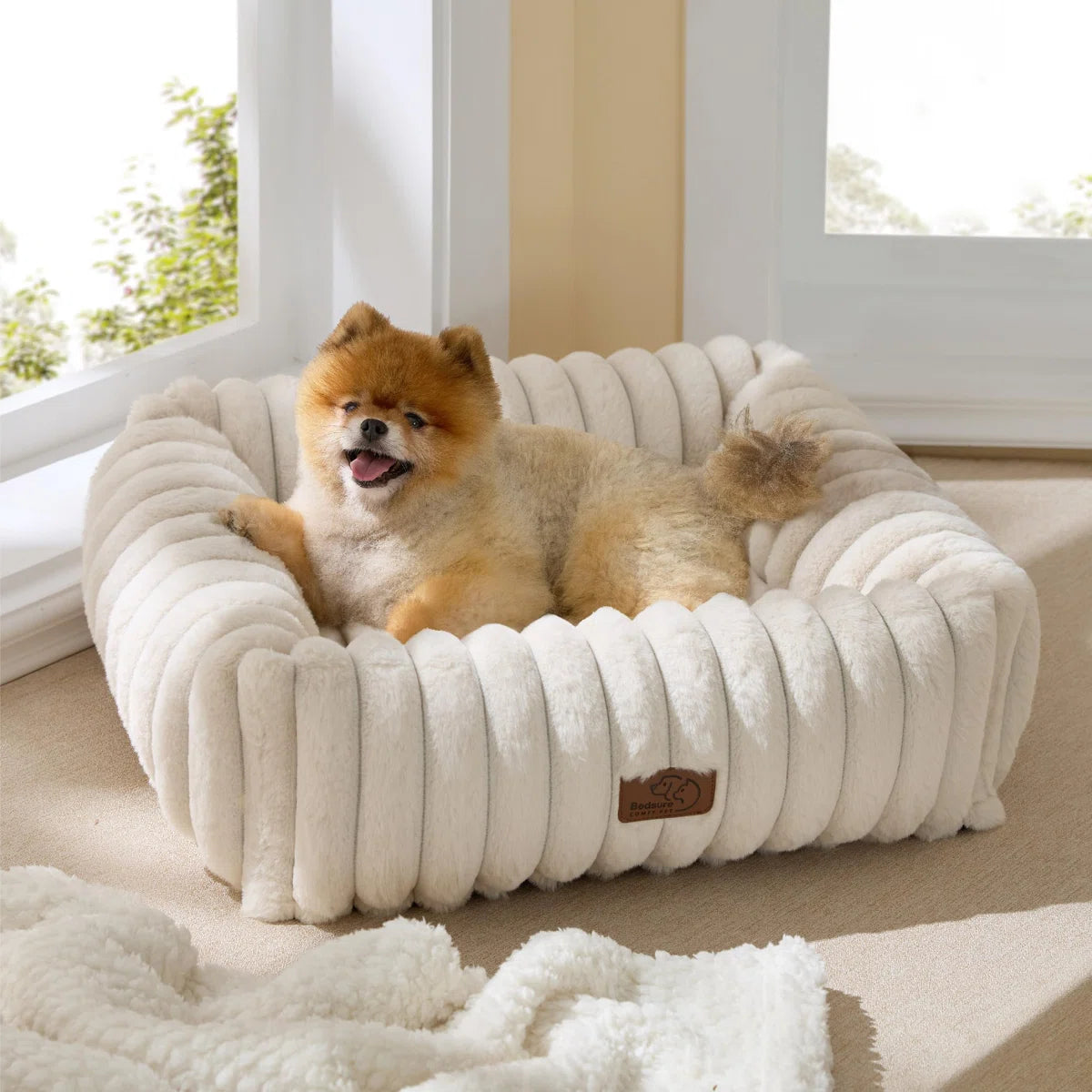 Coco™ | Cama suave lavable para mascotas con funda removible con cremallera