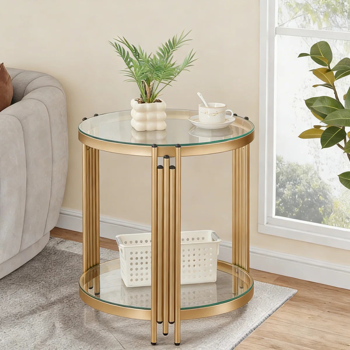 Fuego™ | Mesa auxiliar moderna de vidrio
