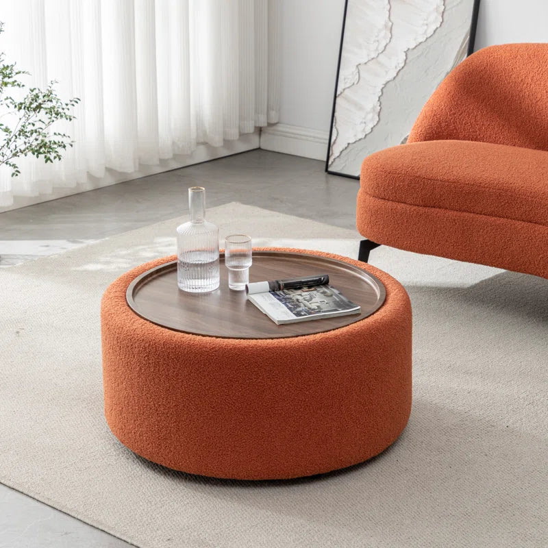 Casona™ | Otomana Redonda Moderna – Asiento Elegante con Almacenamiento