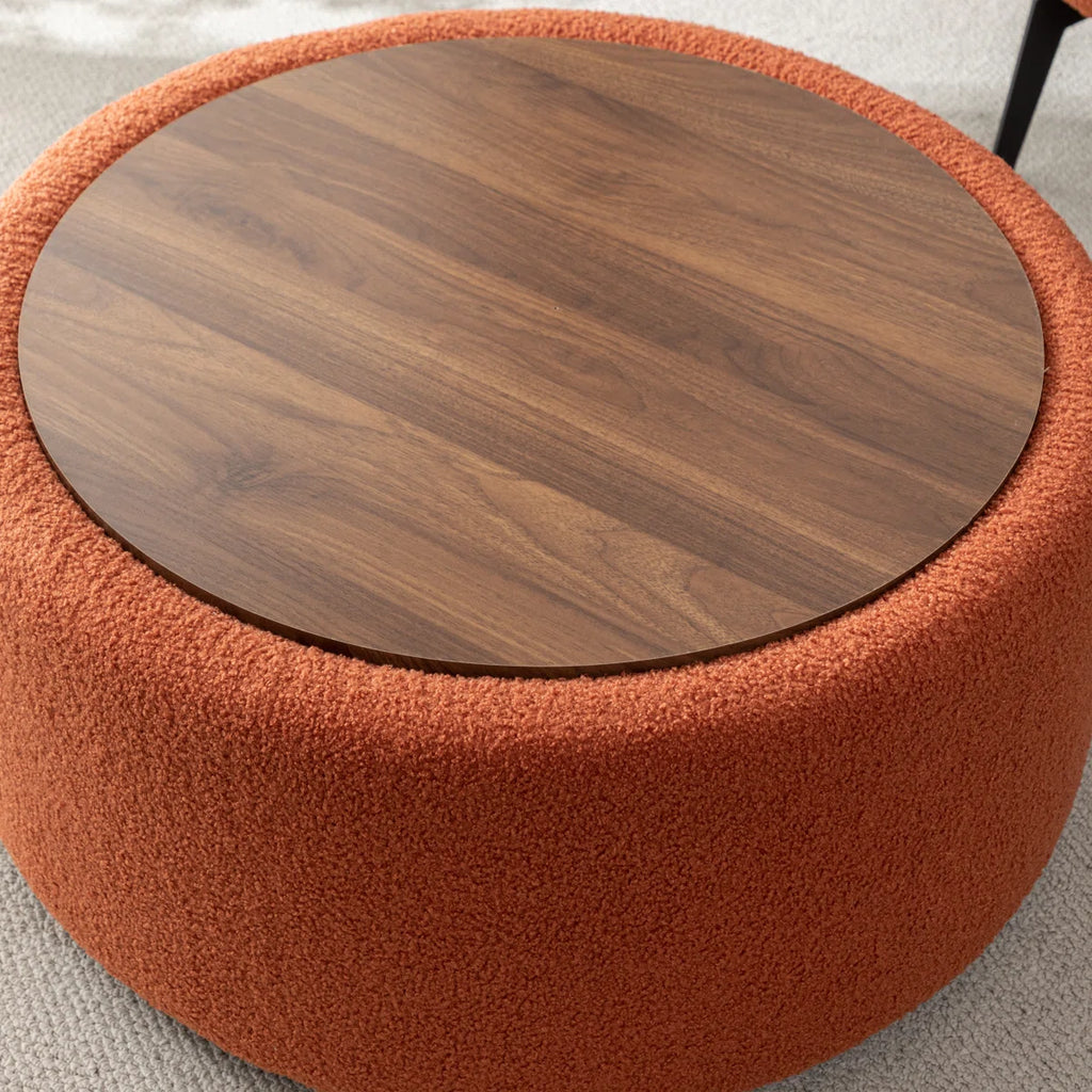 Casona™ | Otomana Redonda Moderna – Asiento Elegante con Almacenamiento