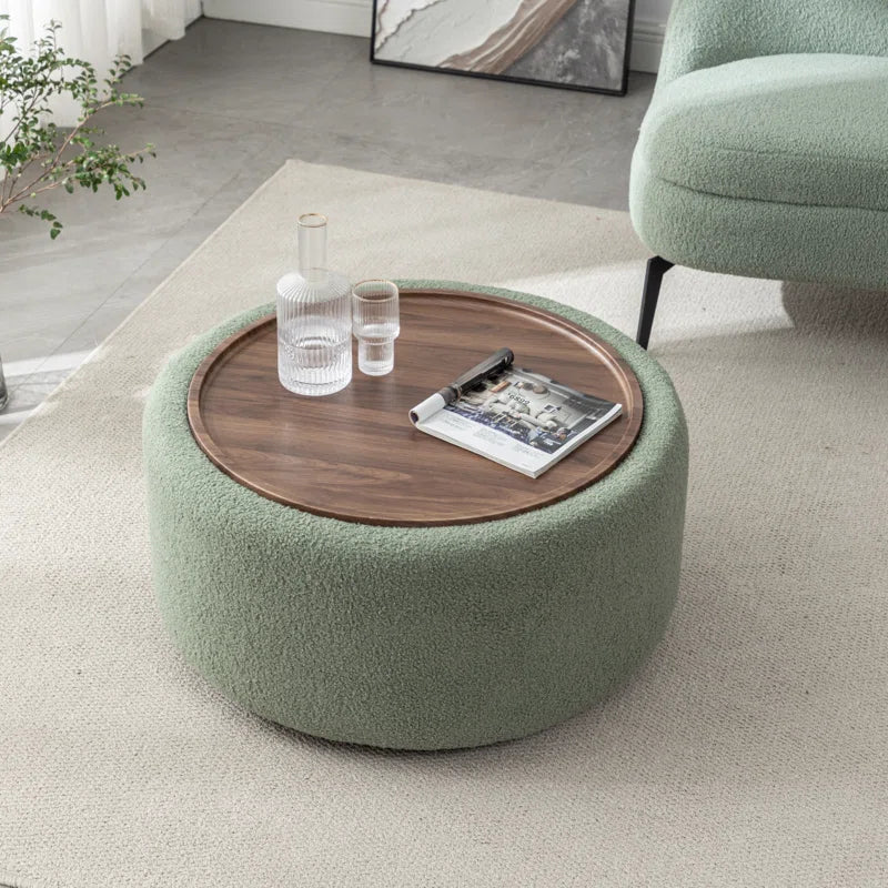 Casona™ | Otomana Redonda Moderna – Asiento Elegante con Almacenamiento