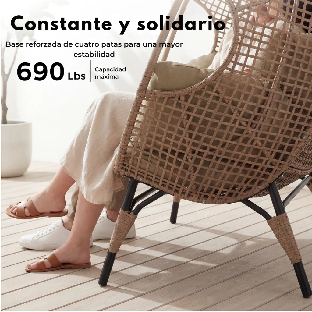 Cielo™ | Silla colgante de ratán de lujo para 2 personas