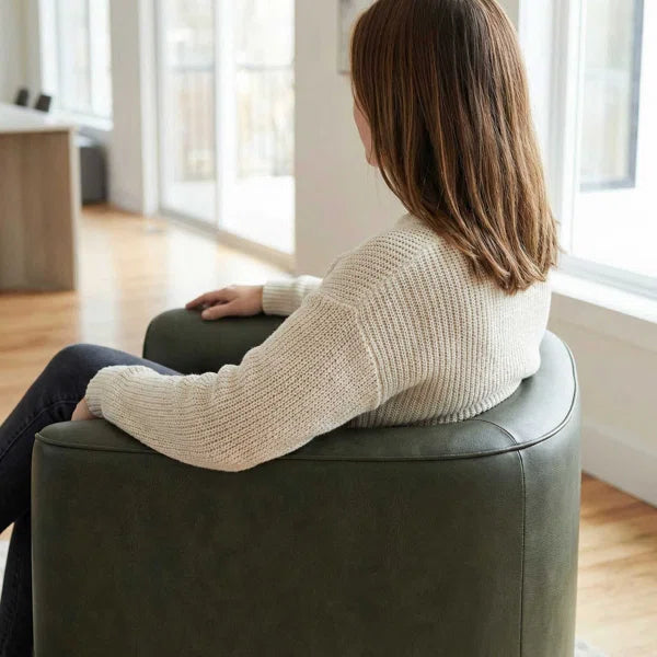 Gira™ | Sillón Barril Moderno Tapizado – Comodidad con Giro 360°