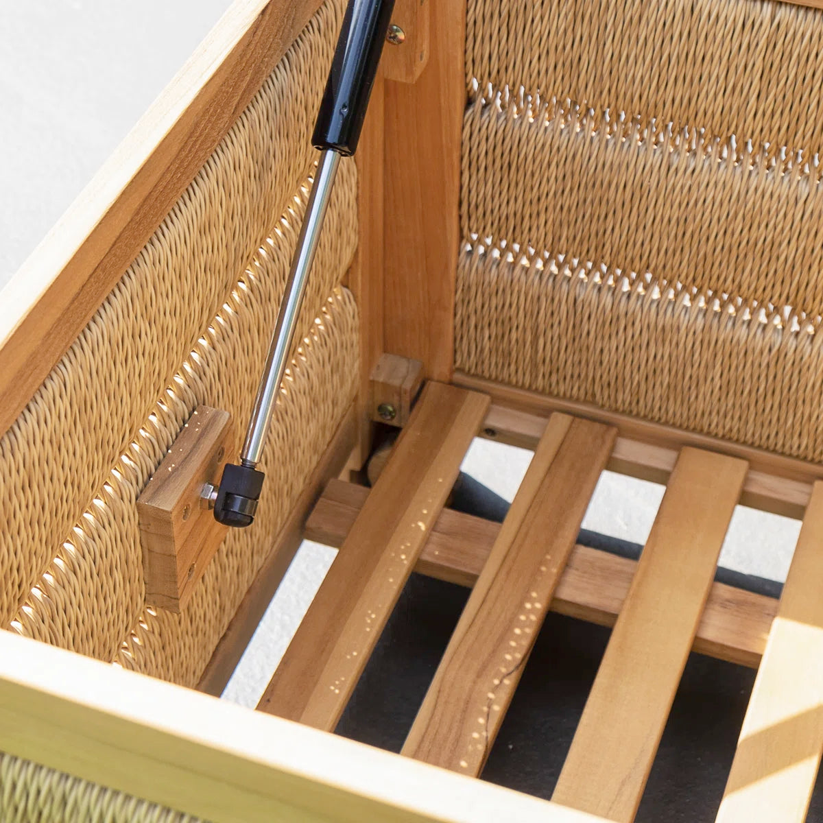 Teca™ | Caja de Terraza Exterior – Baúl Duradero de Madera de Teca