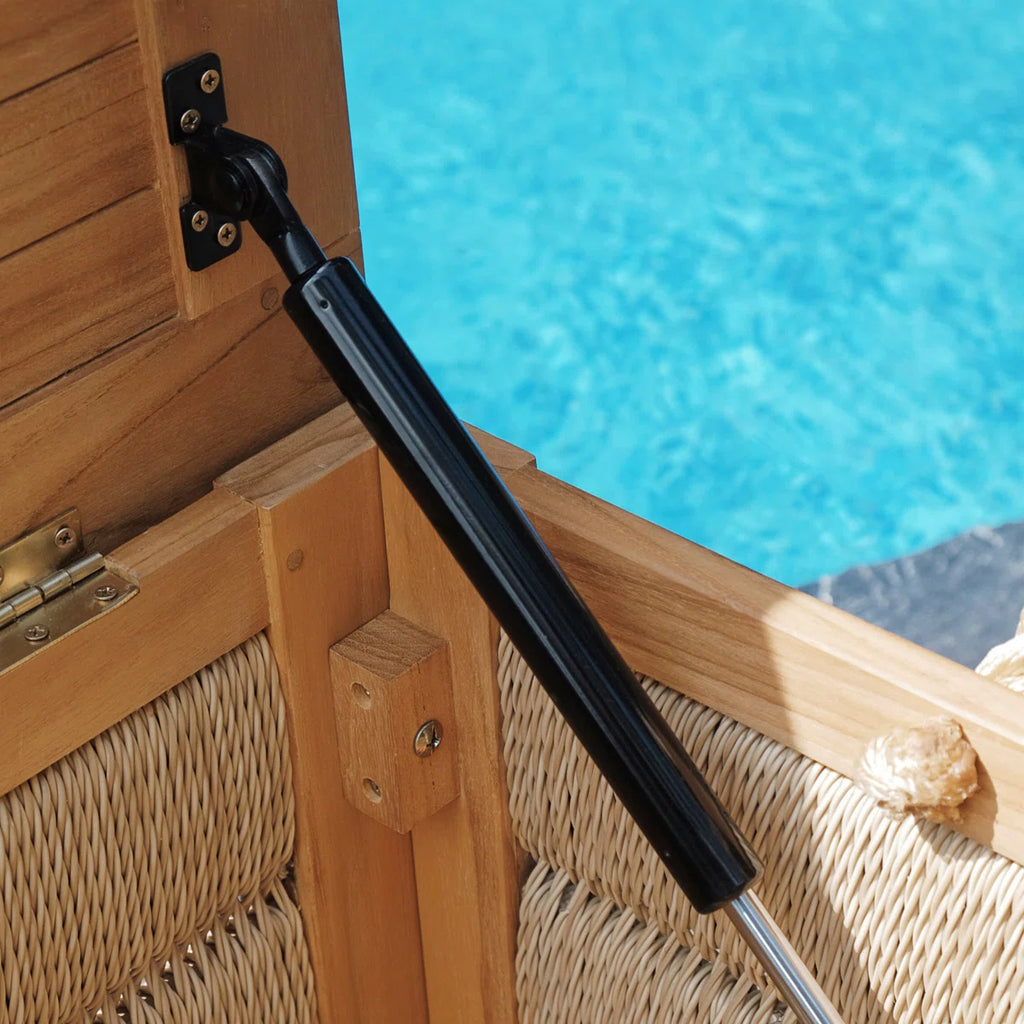 Teca™ | Caja de Terraza Exterior – Baúl Duradero de Madera de Teca