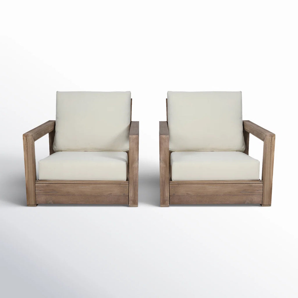 Mullira™ | Sillas Lounge de Acacia – Juego de 2