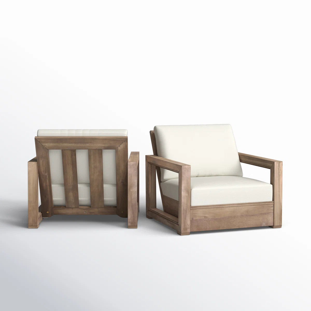 Mullira™ | Sillas Lounge de Acacia – Juego de 2