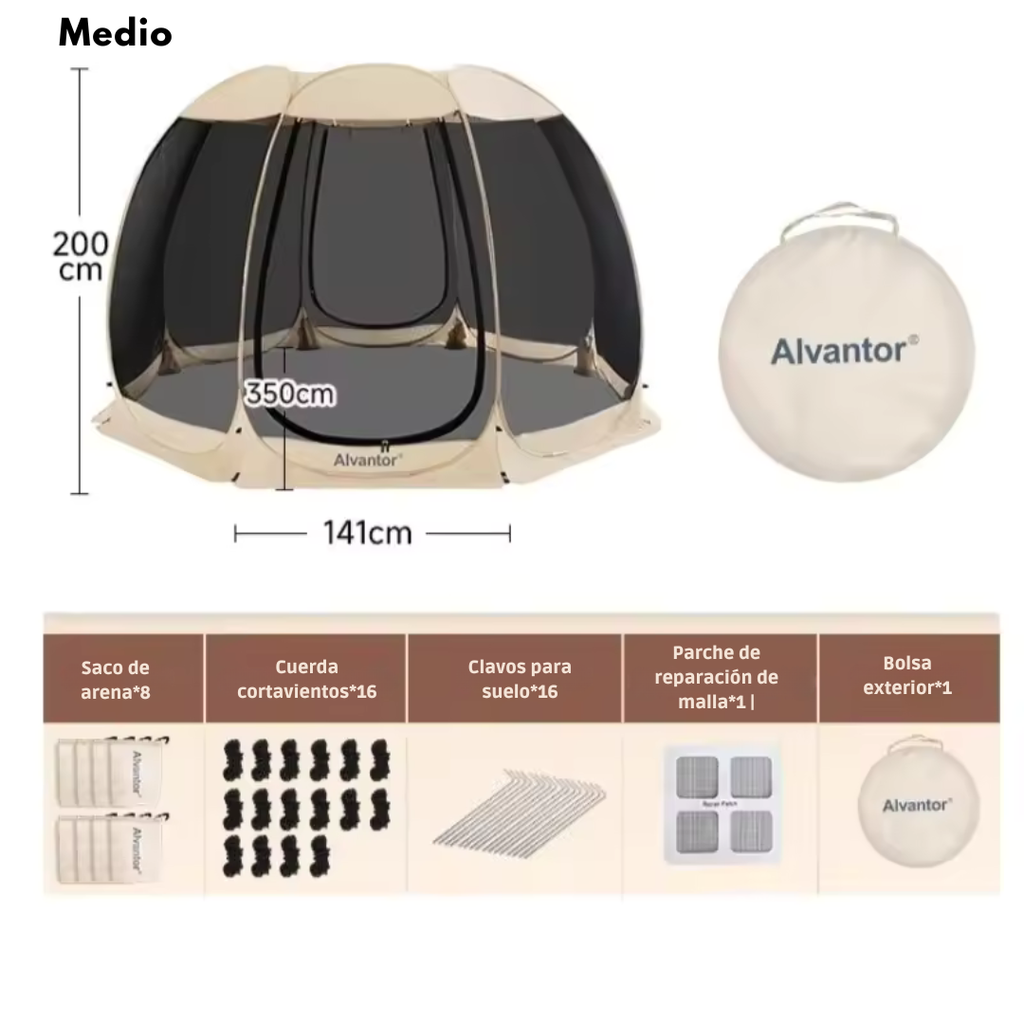 Esplendo™ | Tienda de campaña exterior de apertura automática con mosquitera