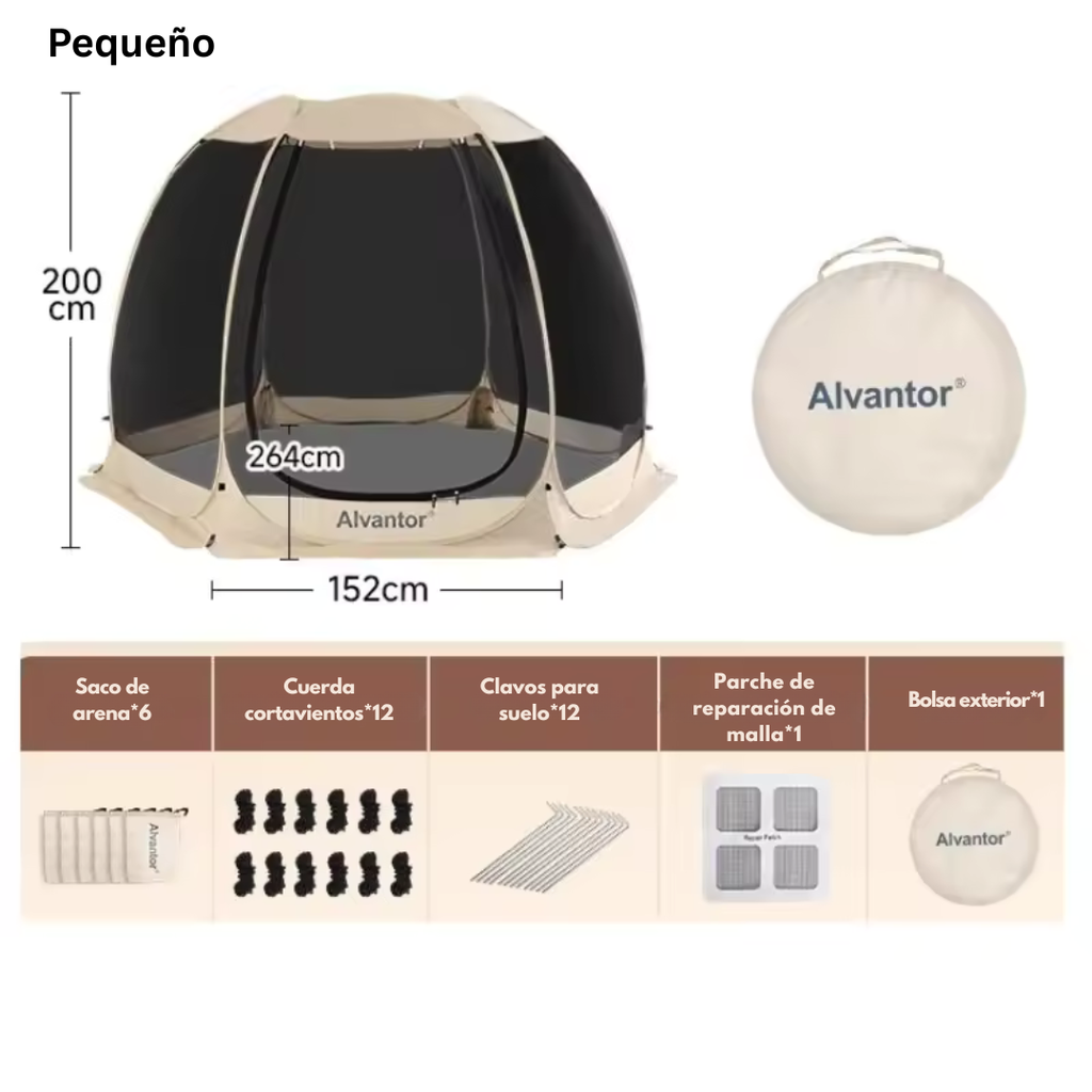 Esplendo™ | Tienda de campaña exterior de apertura automática con mosquitera