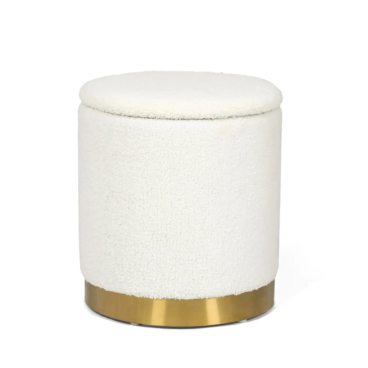 Pelura™ | Otomana Cilíndrica Teddy – Asiento Suave con Almacenamiento