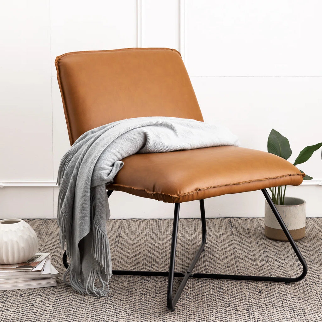 Lirio™ | Sillón decorativo de cuero sintético