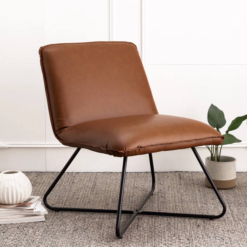 Lirio™ | Sillón decorativo de cuero sintético
