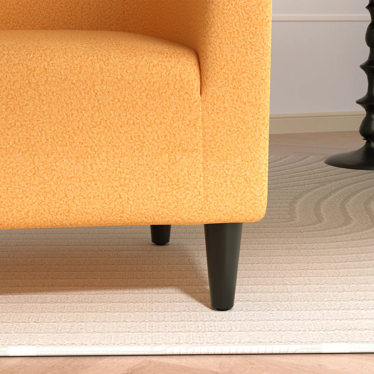 Nieve™ | Sillón moderno en forma de barril tapizado