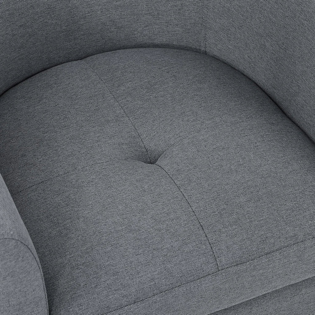 Ocaso™ | Sillón barril tapizado con otomano