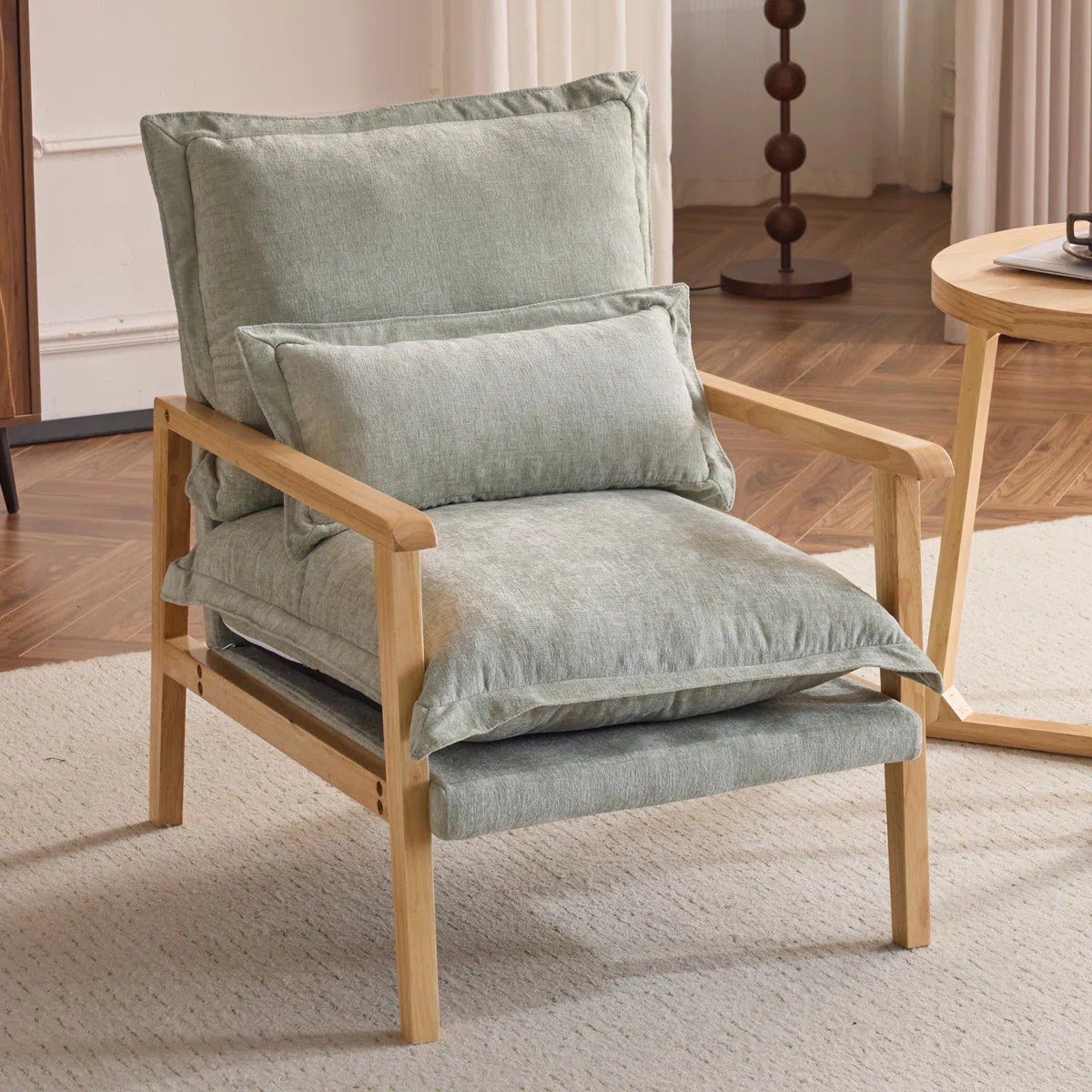 Duna™ | Sillón de chenilla Masson con cojín