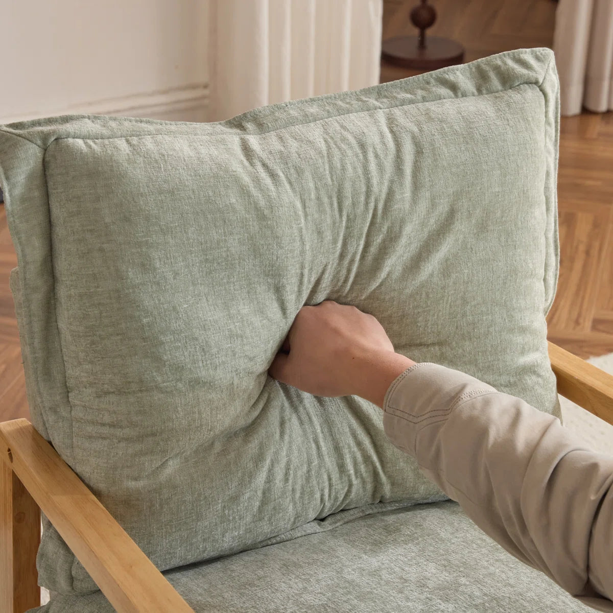 Duna™ | Sillón de chenilla Masson con cojín