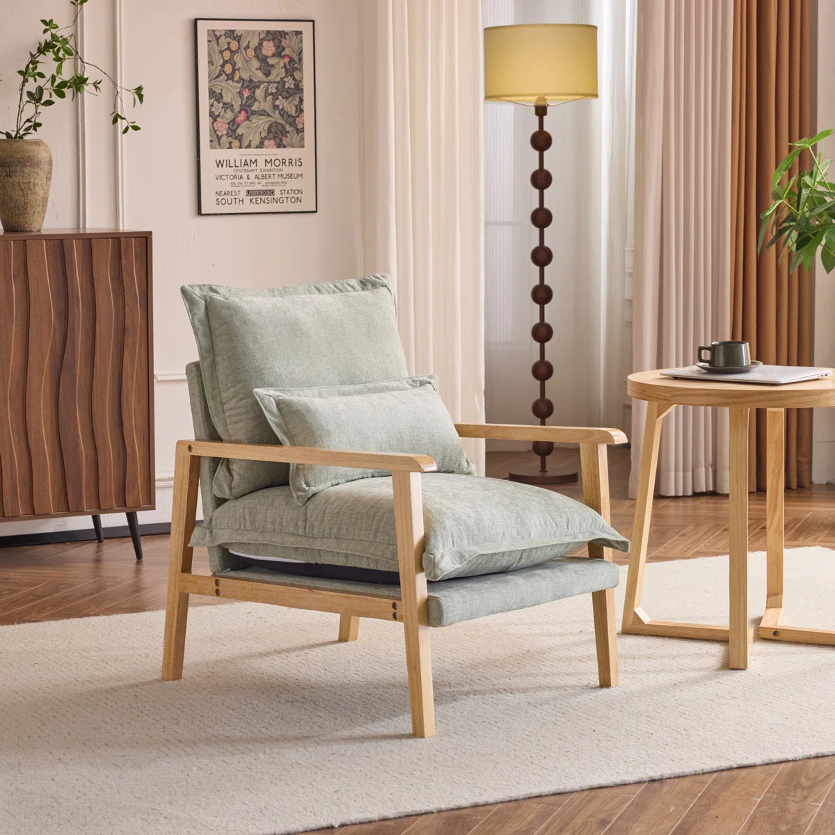 Duna™ | Sillón de chenilla Masson con cojín