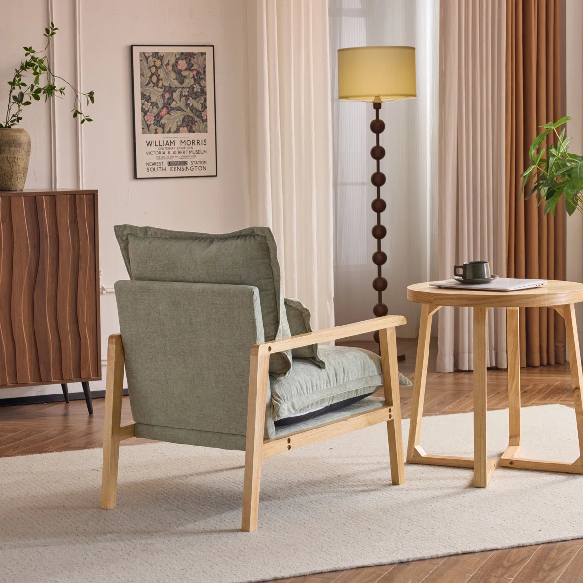 Duna™ | Sillón de chenilla Masson con cojín