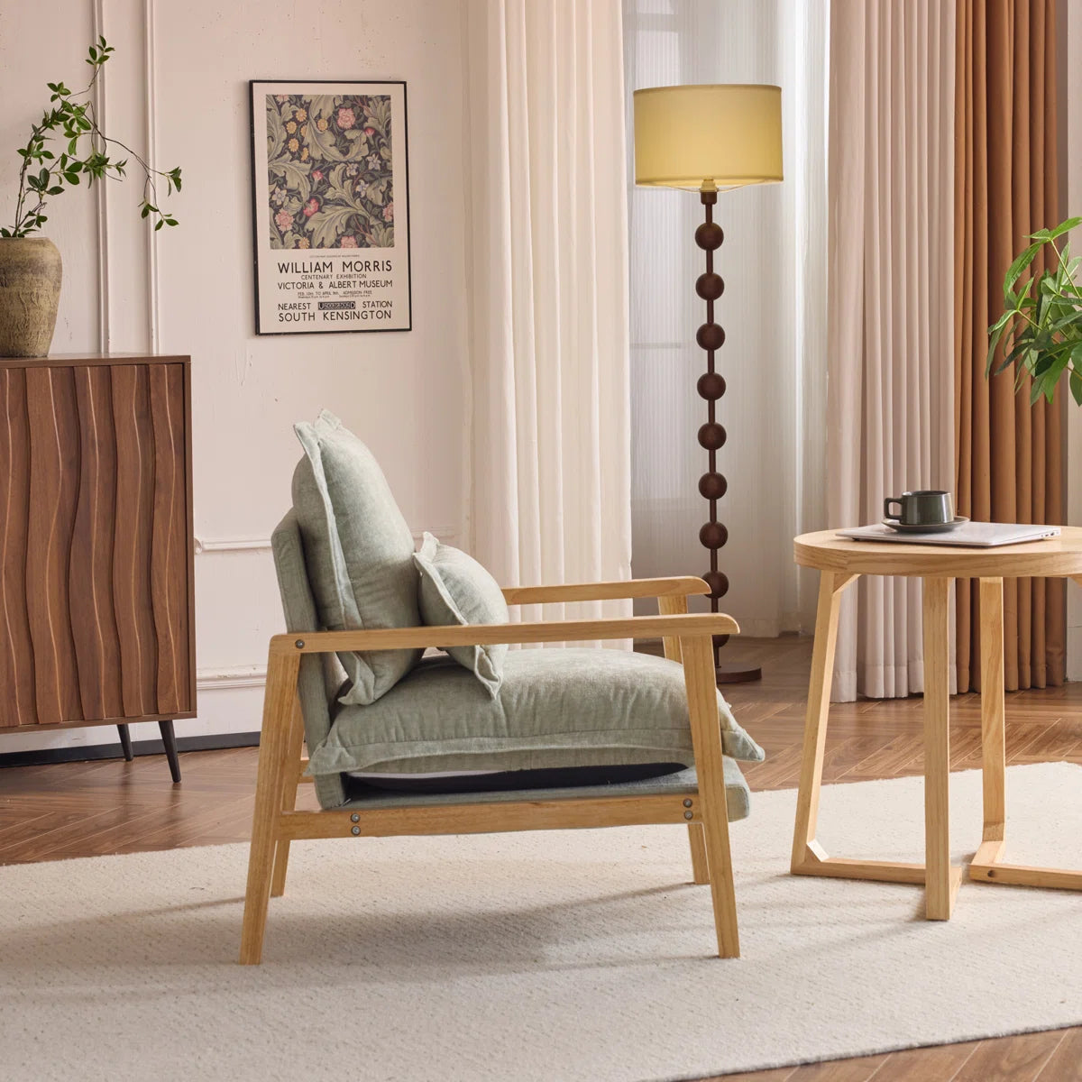 Duna™ | Sillón de chenilla Masson con cojín