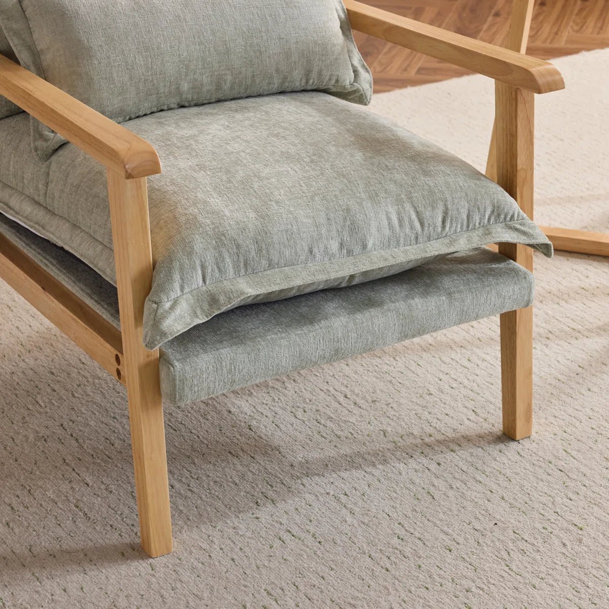Duna™ | Sillón de chenilla Masson con cojín