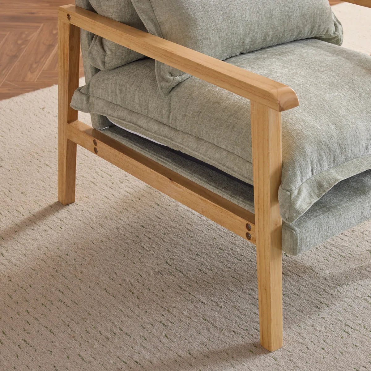 Duna™ | Sillón de chenilla Masson con cojín