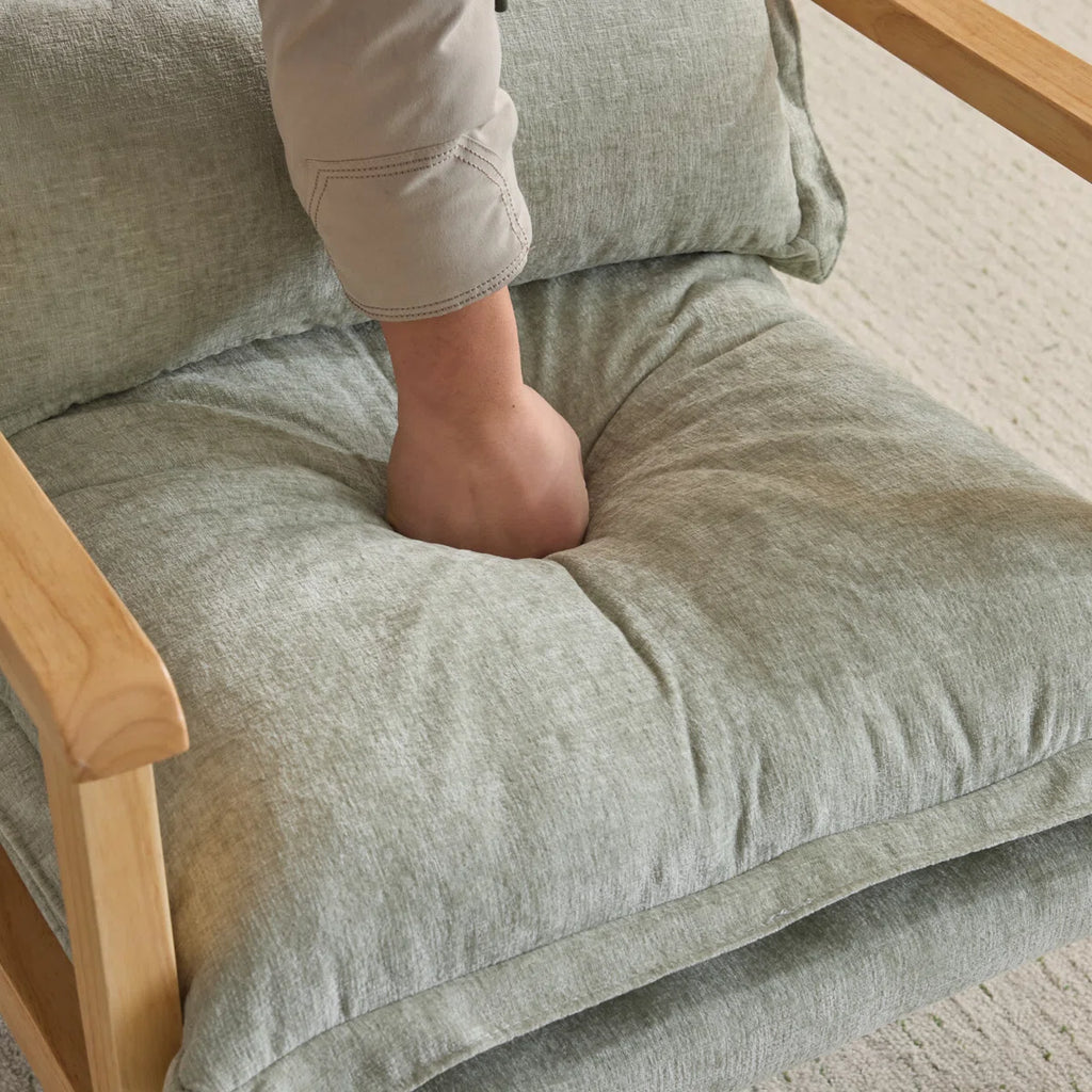 Duna™ | Sillón de chenilla Masson con cojín