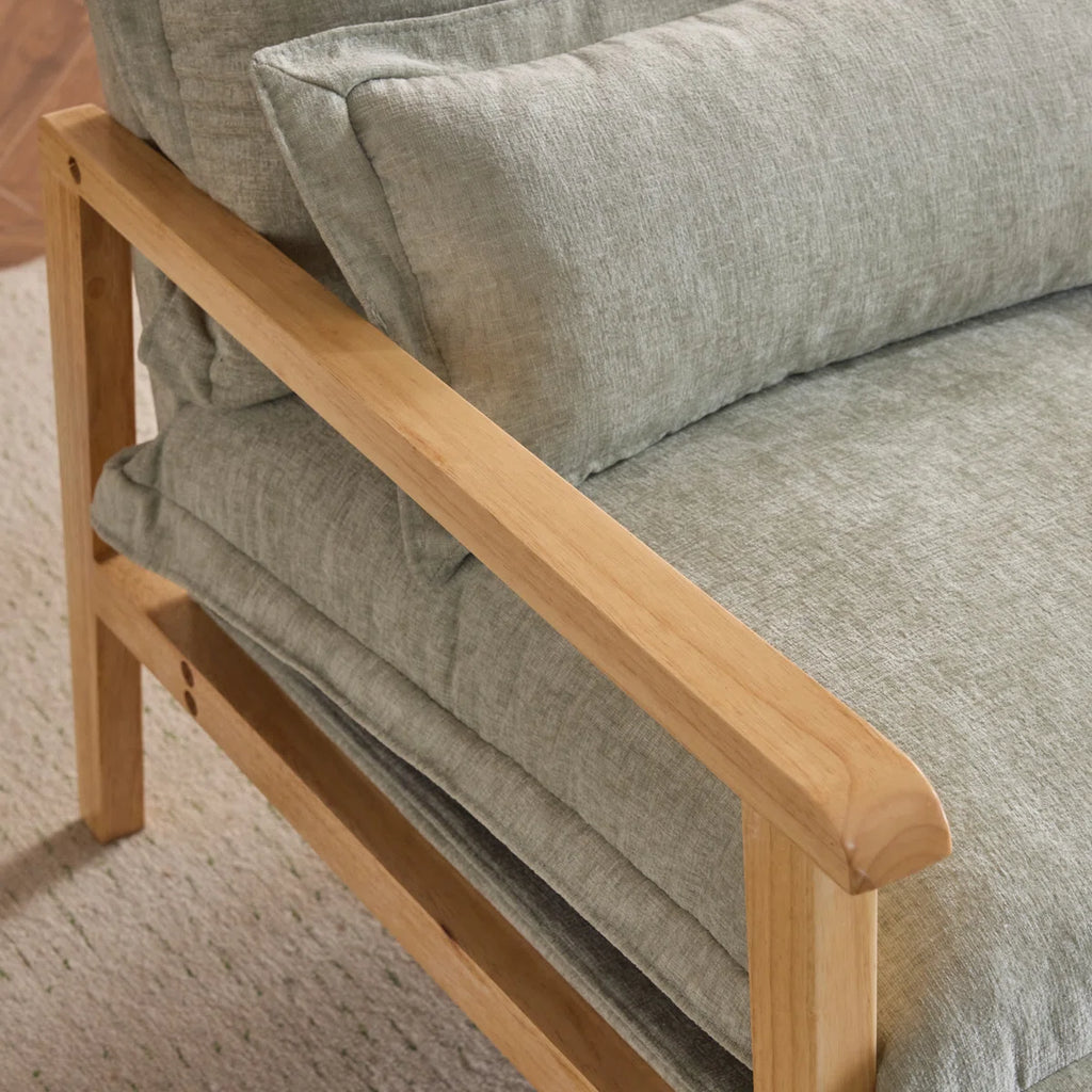 Duna™ | Sillón de chenilla Masson con cojín