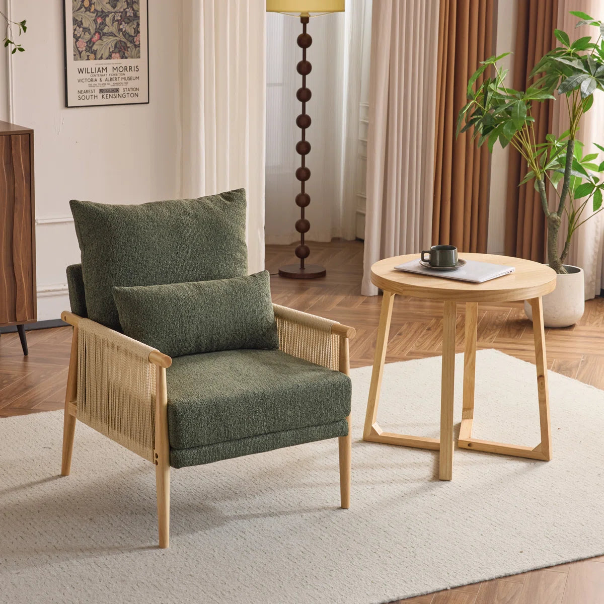 Zafiro™ | Sillón de chenilla con cojín