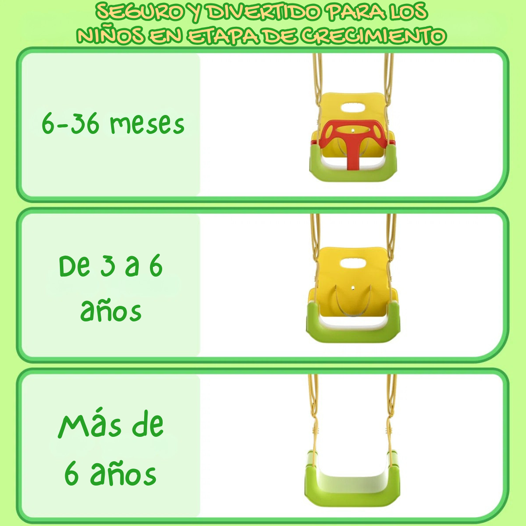 Playa™ | Parque infantil 3 en 1 con columpio para interior y exterior