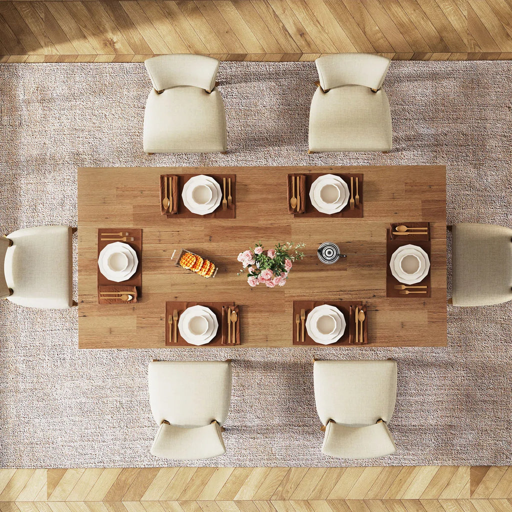 Orova™ | Mesa de comedor rústica con doble pedestal