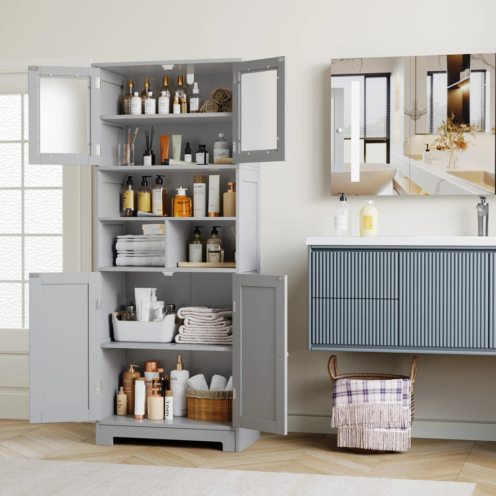 Madera™| Alacena de Cocina Independiente – Estantes de Madera Ajustables