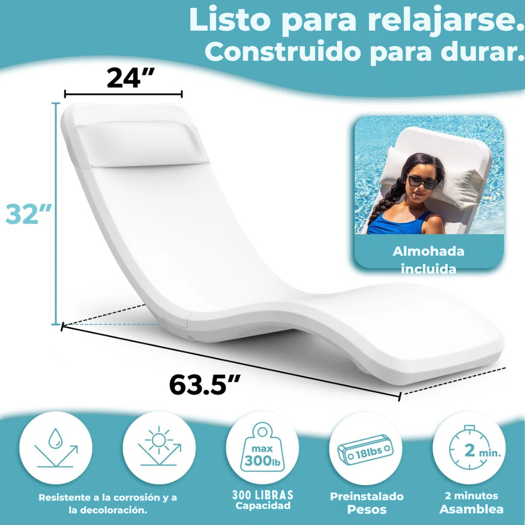 Braso™ | Chaise longue moderna – mobiliario exterior para piscina