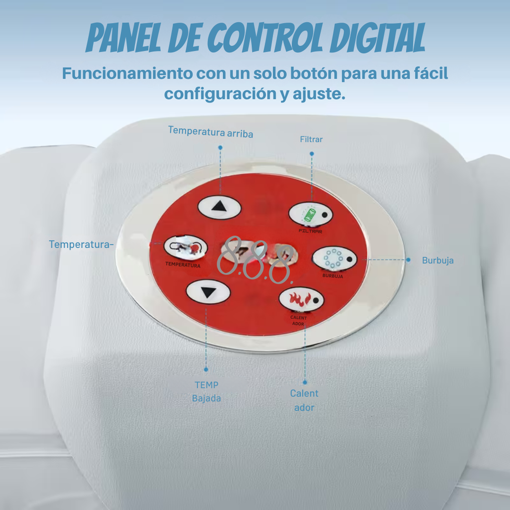 Rápido™ | Bañera spa filtración exterior