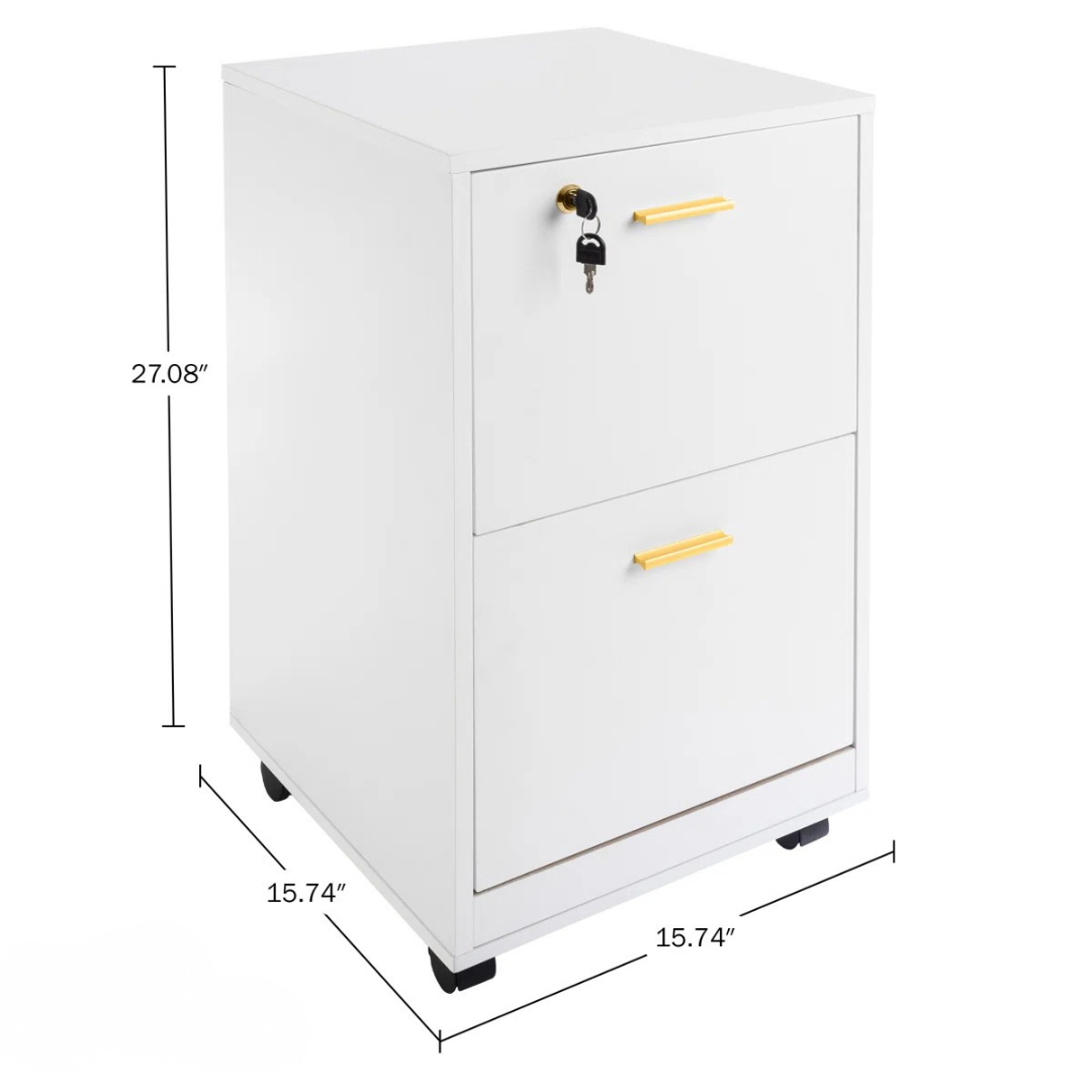 Cerrada™ | Archivador de 2 Cajones – Almacenamiento con Ruedas y Cerradura