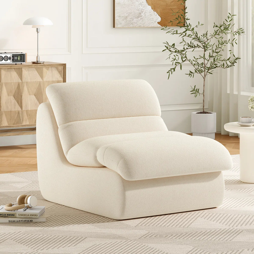 Laviara™ | Sillón tapizado de chenilla con espuma viscoelástica