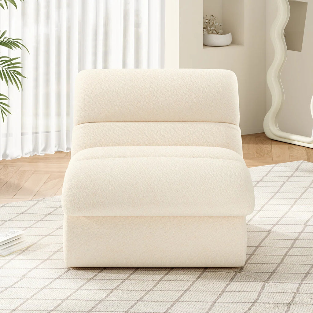 Laviara™ | Sillón tapizado de chenilla con espuma viscoelástica